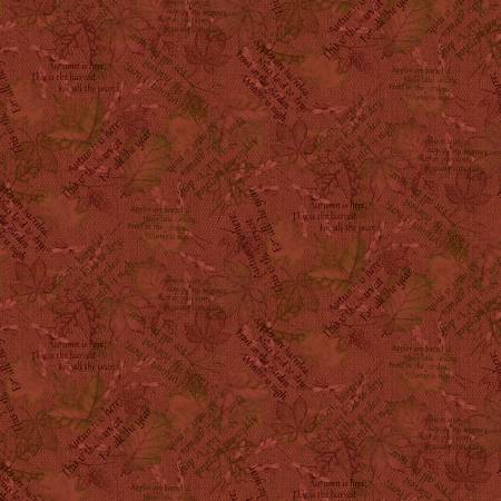 Red Mixed Media Leaves 8.3 Inch
