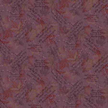 Purple Mixed Media Leaves 8.3 Inch