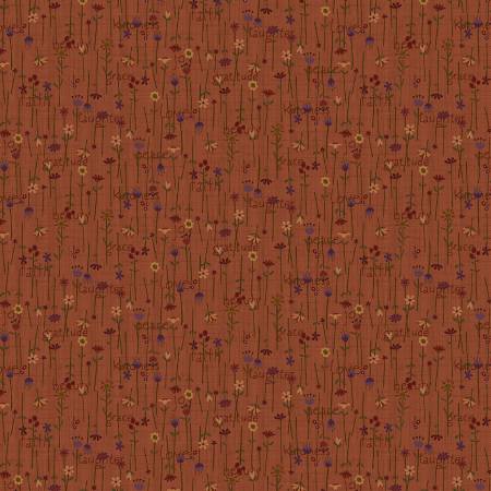 Dark Rust Stick Flowers 3.1 Inch