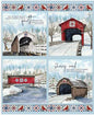 Covered Bridges in Winter 35 1/2" x 43 1/2" Pillow Panel