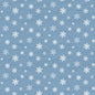 Covered Bridges in Winter Snowflakes Blue